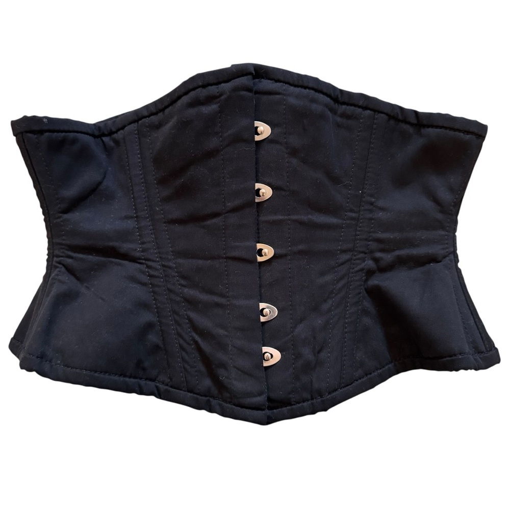 Alter Ego Clothing Black Hourglass Corset Size 24 Cotton Waist Trainer Belt